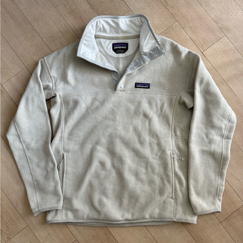 Patagonia Lightweight Better Sweater® Marsupial Pullover Sweater, Bleached Stone